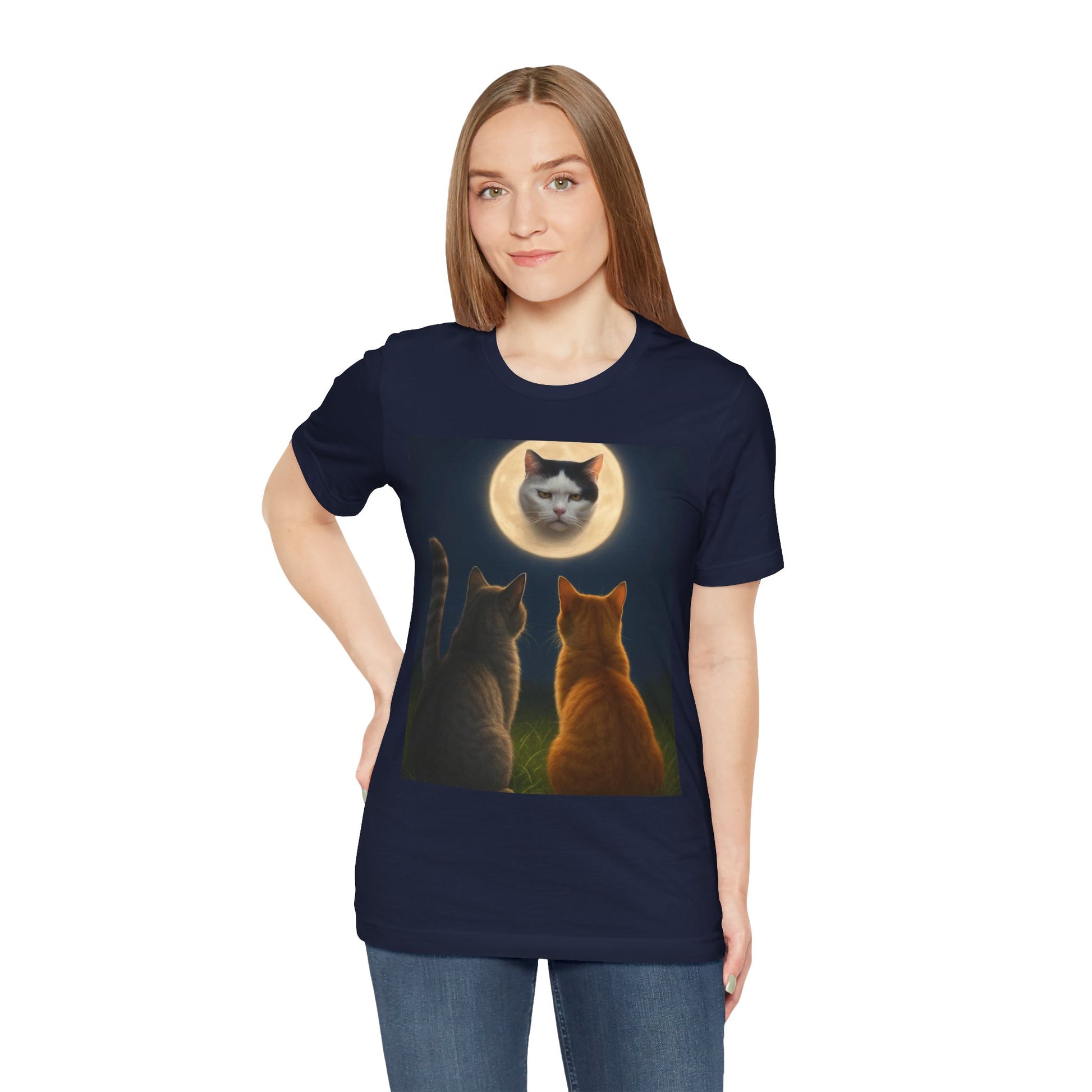 Whimsical Cat Themed Tee, Funny Cat Lover Shirt, Unisex Graphic Tee, Gift for Cat Owners, Cute Pet Apparel, Unique Cat Art